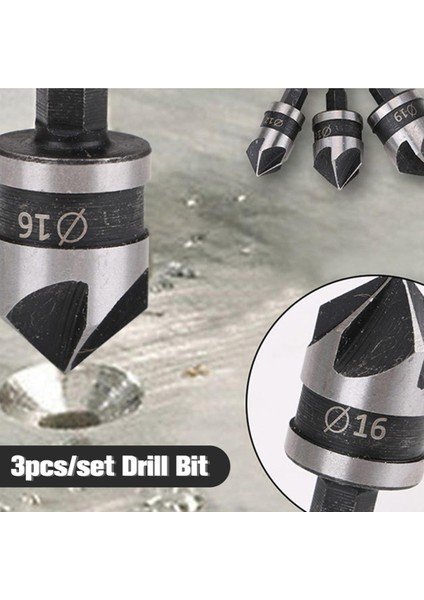 Adet Hex Havşa Delme Seti Metal Matkap Ucu Araçları Altıgen Karbon Çelik Mpj (Yurt Dışından)