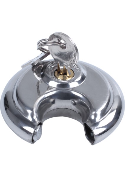 1x Asma Kilitler Ağır Hizmete Yönelik 70MM Yuvarlak Dairesel Disk Asma Kilit, 1 Anahtarlı (Yurt Dışından)