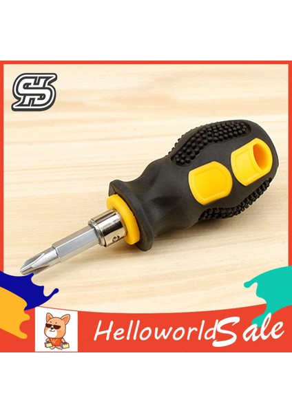 Helloworld Mini Tornavida Kısa Saplı Çok Fonksiyonlu Değiştirilebilir Çift Kullanımlı Tornavida (Yurt Dışından) indirimleri
