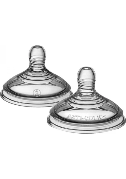 Tommee Tippee Gelişmiş Antikolik Biberon Emziği 2li Orta Akış