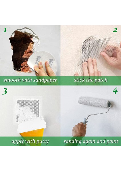 Kazıyıcı Zımpara Kağıdı ile Alüminyum + Cam Elyaf Duvar Yüzey Onarım Alçıpan Tamir Takımı 4 Inç (Yurt Dışından) indirimleri