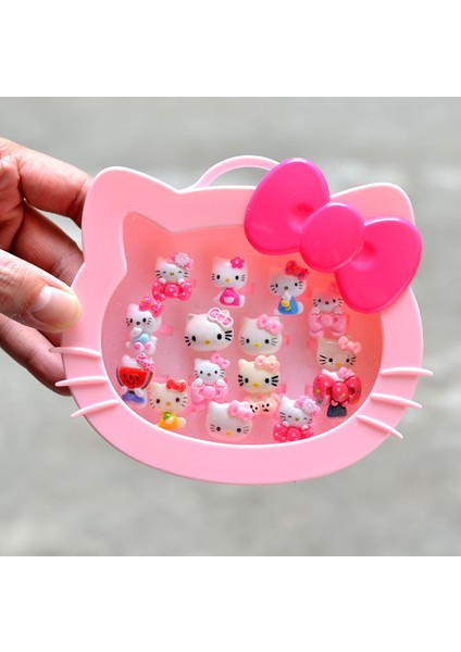 Sanrios Kittys Anime Kawaii Çocuk Yüzükleri Butik Aşk Hediye Kutulu Kızların Yüzük Karikatür Hayvan El Süsleme Doğum Günü Hediyeleri (Yurt Dışından) fiyatları