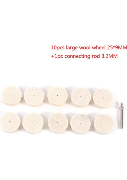 11 Adet Yün Tekerlek Keçe Metal Kalıp Yeşim Oyma Ayna Parlatma Aracı Sevıch (Yurt Dışından)