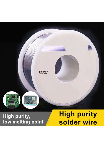 100G 0.6/0.8/1.0/1.2/1.8mm 63/37 Rosin Çekirdek Kaynak Lehim Kalay Kurşun Tel Makarası (Yurt Dışından) modelleri