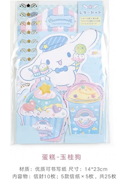 Sanrio Yaratıcı Karikatür Sevimli Şekillendirici Zarf Kırtasiye El Kitabı Ziyaretçi Defteri Hello Kitty Cinnamoroll My Melody Antetli Kağıt (Yurt Dışından)