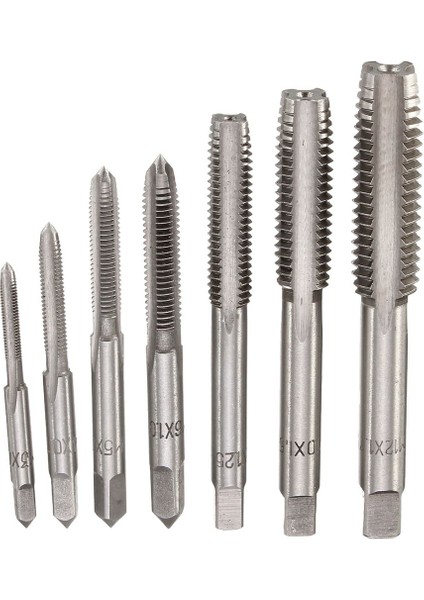 Quanbu 7 Adet M3 To M12 Metal El Vida Makinesi Metrik Konik Fiş Dokunun Matkap Ucu Kiti Gümüş (Yurt Dışından)