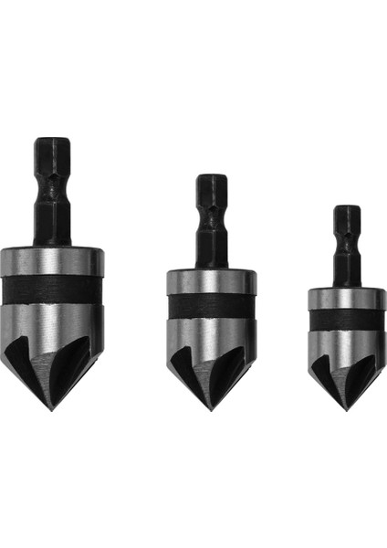 Ahşap Metal Hızlı Değişim Matkap Ucu Aracı Için 3 Adet Karbon Çelik Hex Havşa Seti (Yurt Dışından) modelleri