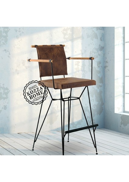 Penyez Ahşap Kol Bar Sandalye Kahve - 65 cm fiyatları