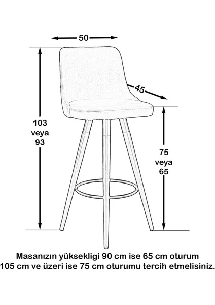 Esco Bar Sandalye - 75 cm fırsatları