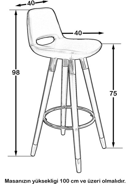Retro 220 Krom-Ring Bar Sandalye