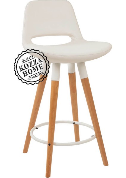 Retro 220 Bar Sandalye Naturel - Beyaz - 75 cm