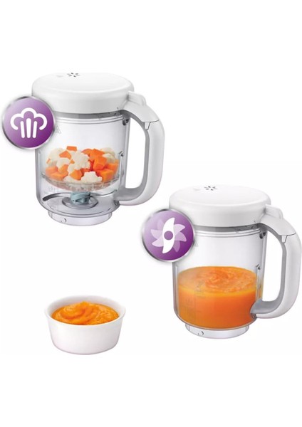 Avent SCF862/02 2'si 1 Arada Buharlı Pişirici Blender