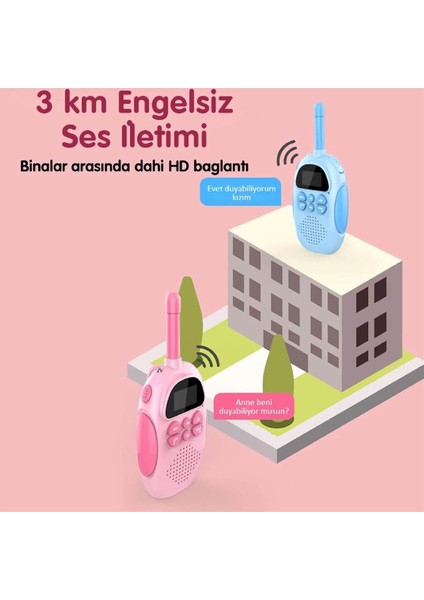 Bebek Telsizi Walkie Talkie Mavi-Pembe indirimleri