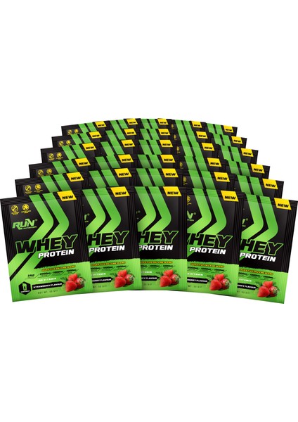 Whey Protein Saşe 990GR - 30 Adet x 33GR (Çilek Aromalı) Hediyeli