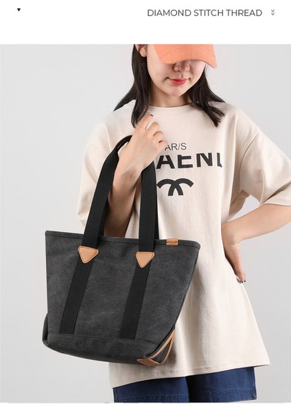 Kadınların Yeni Moda Japon Kore Tarzı Kanvas Tote Çanta (Yurt Dışından) modelleri
