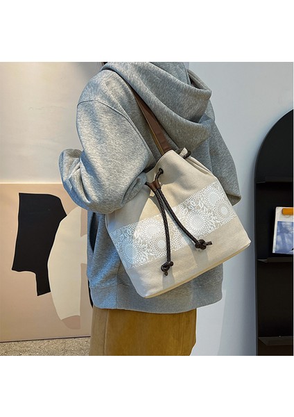 Kadınların Yeni Kanvas Moda Askılı Kova Çantası (Yurt Dışından) fiyatları