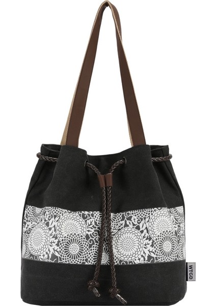 Kadınların Yeni Kanvas Moda Askılı Kova Çantası (Yurt Dışından)