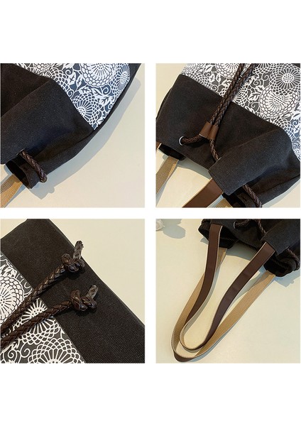 Kadınların Yeni Kanvas Moda Askılı Kova Çantası (Yurt Dışından) fırsatları