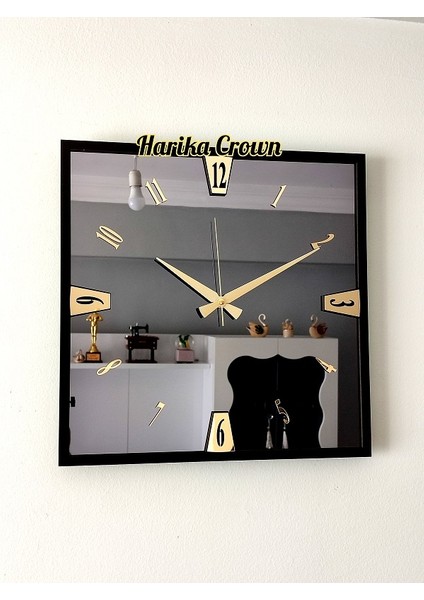 Gerçek Aynalı Dekoratif Duvar Saati (40 Cm)