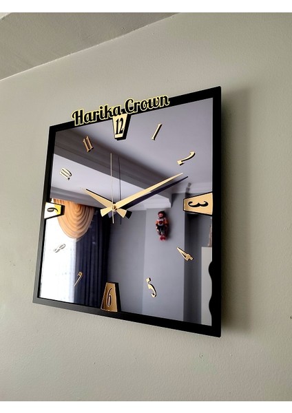 Gerçek Aynalı Dekoratif Duvar Saati (40 Cm)