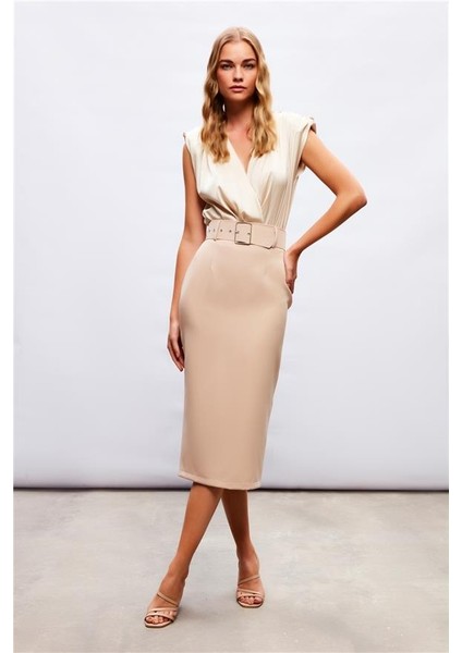 Kemerli Kalem Kadın Etek 2027-4513 fırsatları