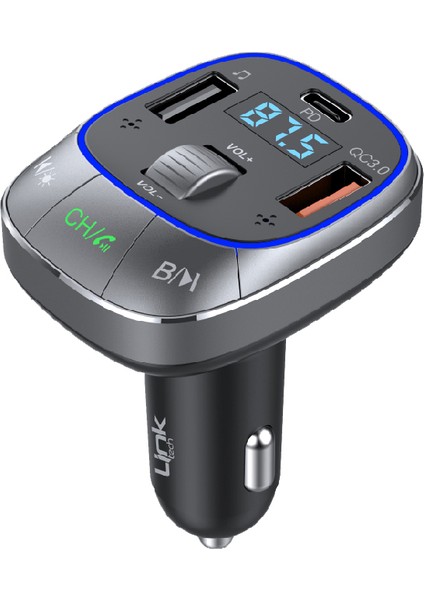 Linktech GF17 48W Pd + Qc3.0 LED Ekranlı Fm Transmitter