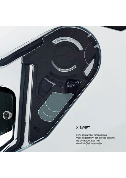 SX.100 ENIGMA MAT SİYAH-BEYAZ KASK fiyatları