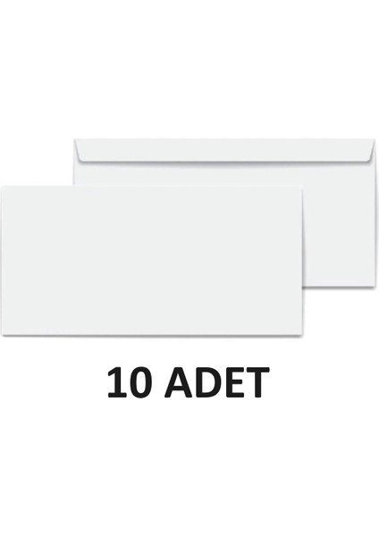 Diplomat 24X10,50 Düz Diplomat Zarf 10 Adet