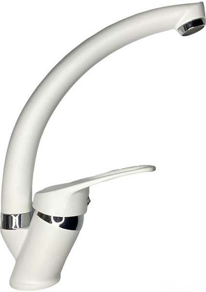 Beyaz Krom Mutfak Eviye Bataryası Çift Su Girişli