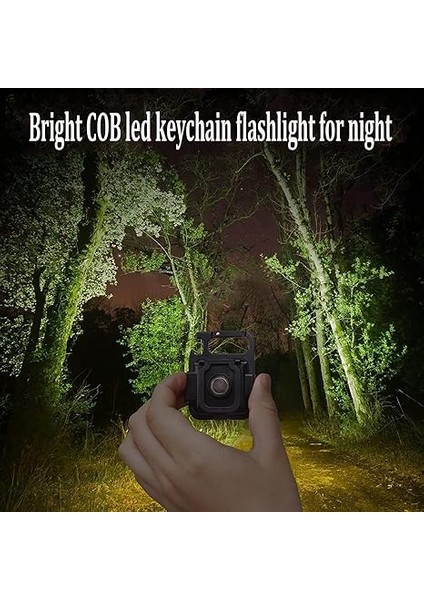 Mini LED Anahtarlık El Feneri Flash Mıknatıslı Su Geçirmez Şişe Açacaklı Kamp Işık Güçlü Parlak