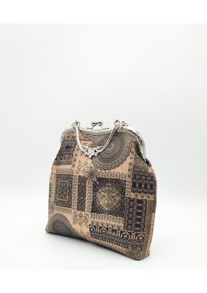 Kahverengi Desenli Vintage Omuz Çantası fiyatları