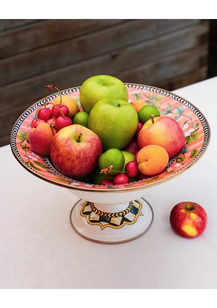 Emaye Ayaklı Meyvelik 30 cm Bird