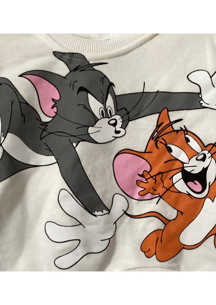 MinimeKids Tom And Jerry Baskı Çocuk Alt Üst Takım