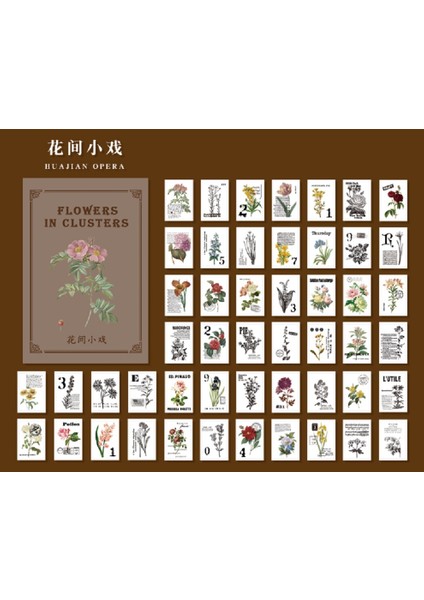Vintage Scrapbook 50 Yaprak Yarı Şeffaf Mini Deco Kitapçık