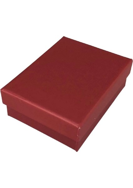 Bordo Sert Kolye& Mini Set Kutusu 24'lü Paket( Içi Süngerli )