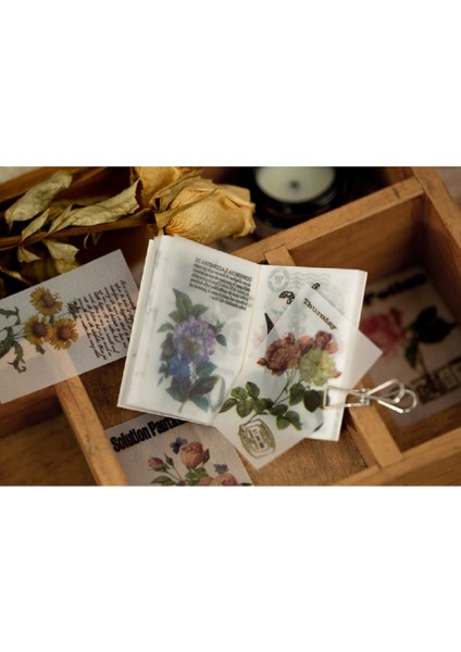 Vintage Scrapbook 50 Yaprak Yarı Şeffaf Mini Deco Kitapçık fiyatları
