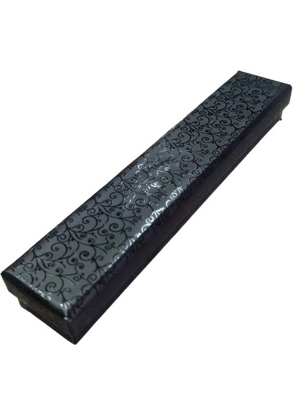 Kabartma Desenli Kısa Sert Siyah Karton Bileklik 15'li Paket( Içi Süngerli) 16 cm