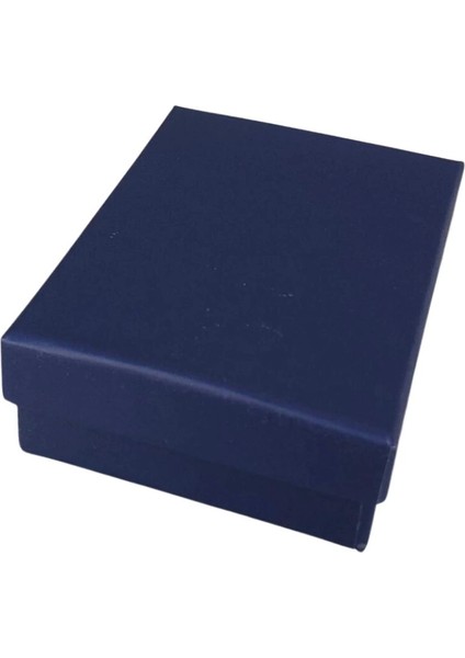 Lacivert Sert Kolye& Mini Set Kutusu 24'lü Paket( Içi Süngerli )