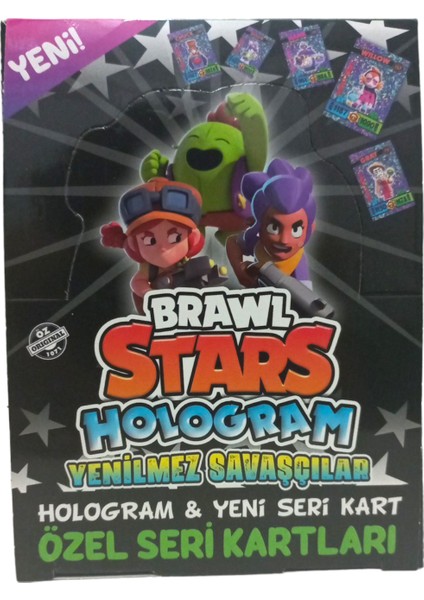 Braw Stars Yenilmez Savaşcılar Sürpriz Hologramlı 24 Kutu İçinde 240 Adet Oyun kartı