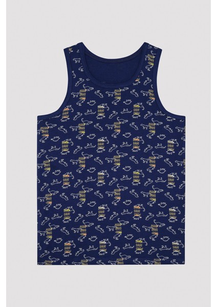 Erkek Çocuk Dinosour Crew Baskılı 2li Atlet Rahat Kesim Nefes Alabilir Özellikte fiyatları