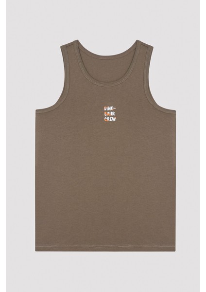 Erkek Çocuk Dinosour Crew Baskılı 2li Atlet Rahat Kesim Nefes Alabilir Özellikte modelleri