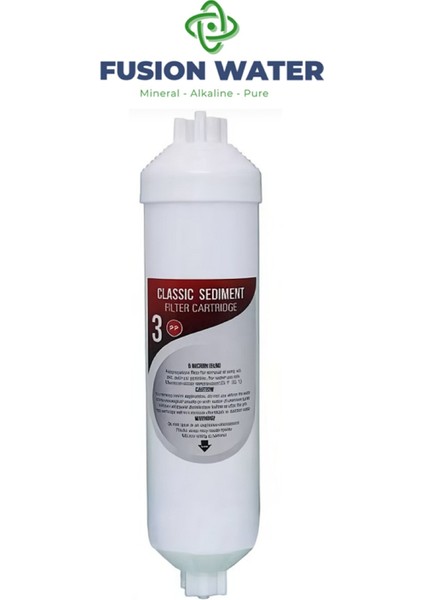 Kapalı Kasa Su Arıtma Cihazlarına Uyumlu 3 Pp Filtre / Inline Filtre / 3 Numara Filtre