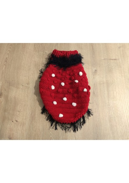 Handpet Koko Red Gerçek El Örmesi Kedi Köpek Kazağı