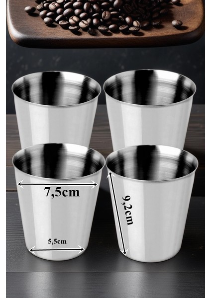 Çelik Bardak Seti 4 Adet Fazio Giacinto Design