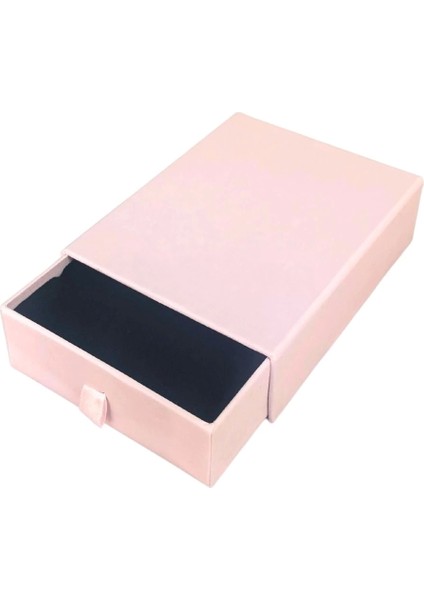Pembe Çekmeceli Büyük Kolye&set Karton Kutu 12'li Paket (Içi Süngerli)