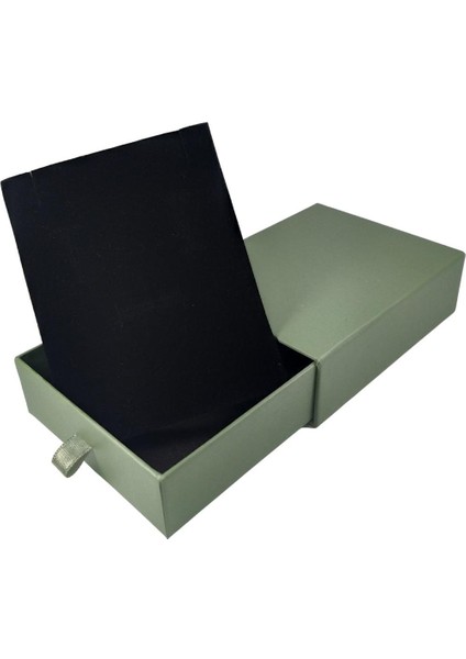 Yeşil Çekmeceli Büyük Kolye&set Karton Kutu 12'li Paket (Içi Süngerli)