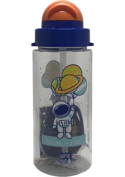 Blue-Me Trıtan Desenli Pipetli Matara 500 cc