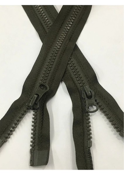 Mont Fermuarı Çift Yön 60 cm Haki Kemik Diş 1123