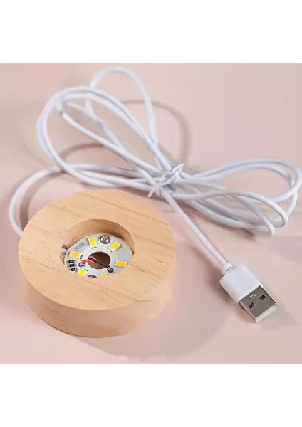 Büyük Boy Işıklı Ahşap Kaideli Deniz Anası Ağaç Temalı Cam Küre 8cm