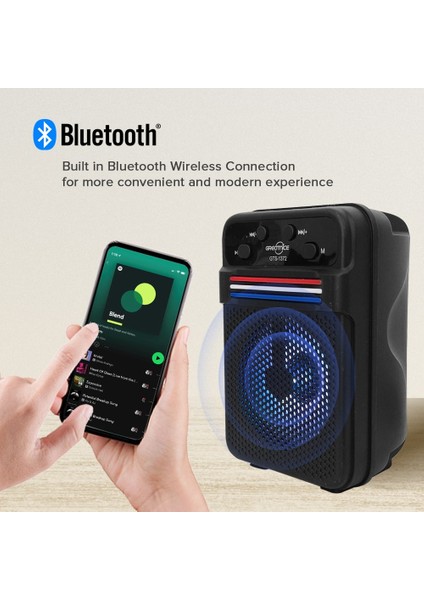 GTS-1372 Mini Bluetooth Kablosuz Taşınabilir LED Işıklı Hoparlör
